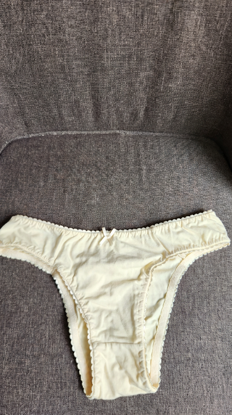 Bikini clásico de algodón vainilla, color vainilla